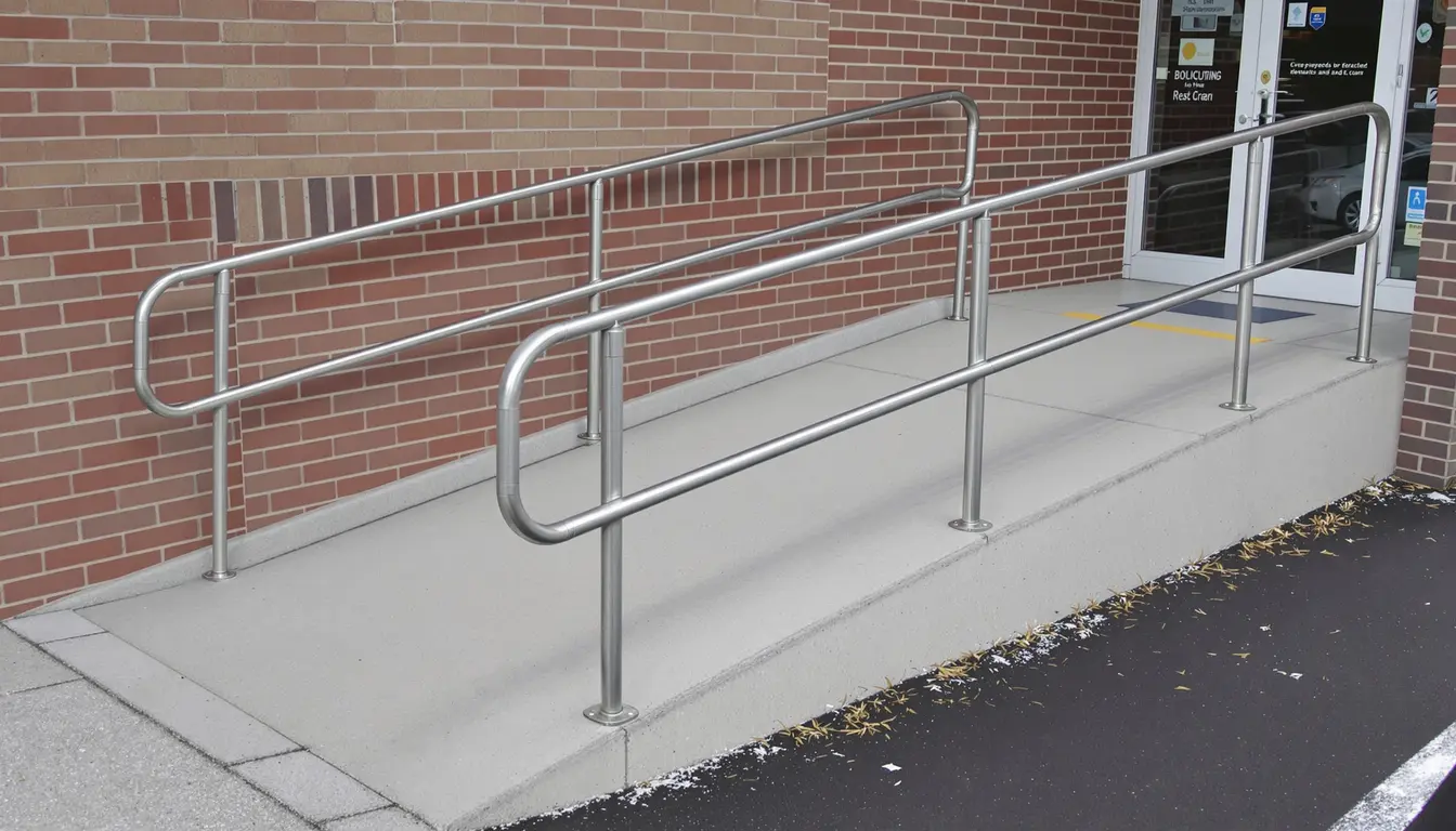 ADA concrete ramp installation at a Kansas City commercial property
