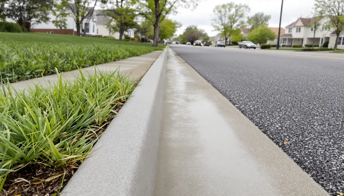 Concrete curb and gutter installation by Kansas City area contractor