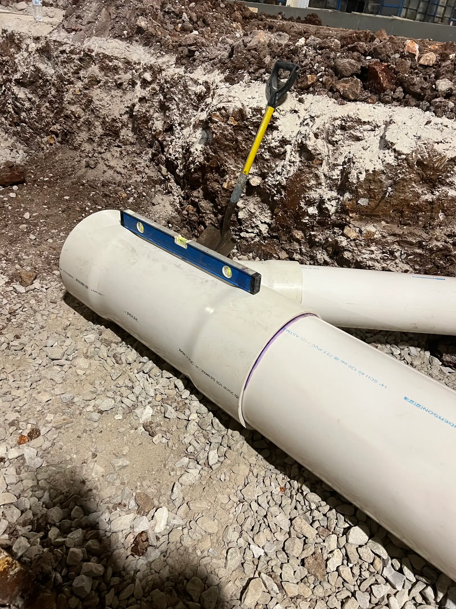 Concrete curb and gutter being installed in Kansas City