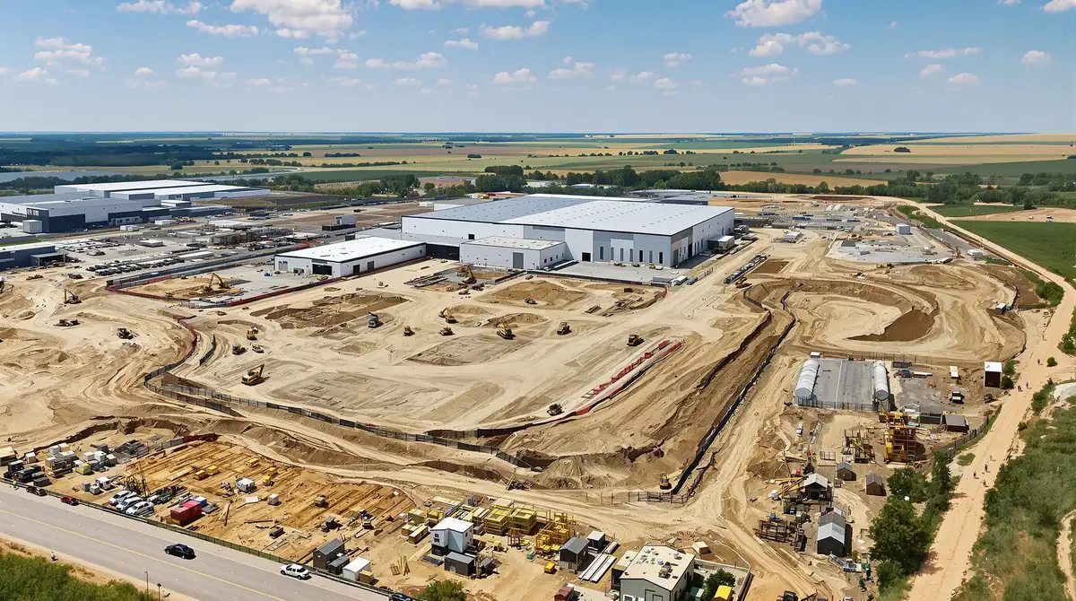Commercial concrete sitework project in the Kansas City area